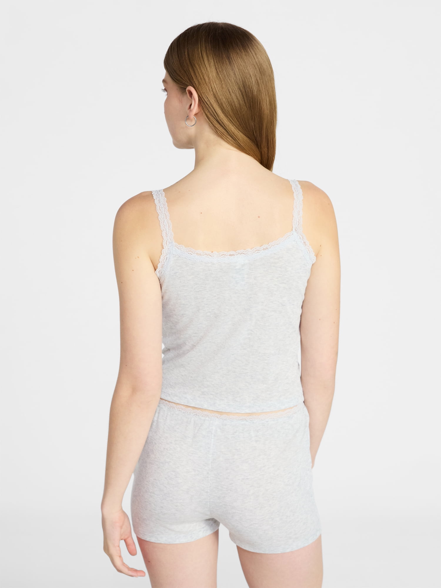 No Boundaries Sleep Pointelle Cami and Shorts Set, 2-Piece, Women’s XXS-3X