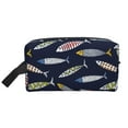 thumbnail image 2 of Uemuo Sardine Pattern Portable Toiletry Bags with Handle, Waterproof travel Make up Bags for Women, Large Capacity Travel Cosmetic Bags, 2 of 9