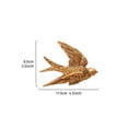 thumbnail image 5 of Dserhfy 1/2Pcs Carving Swallow Wall Sculpture Decoration Golden Flying Bird Wall Art Home Bedroom Living Room Bathroom Wall Decorative Sign, 5 of 8