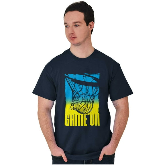 Basketball Hoop Athlete Game On Men's Graphic T Shirt Tees Brisco Brands S