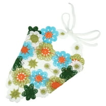 Unique Bargains 1 Pc Fashion Knitted Hollow Triangle Headwrap for Women 21.65"x11.02" Green