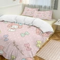 thumbnail image 4 of Kuromi And My Melody Duvet Cover Set 3-Piece Bedding Set Soft Warm And Comfortable Soft Bed Set with 1 Duvet Cover And 2 Pillowcases for Bedroom All Season 86"x70", 4 of 7