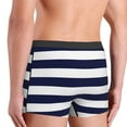 thumbnail image 5 of Disketp Navy Blue And White Stripes Men'S Boxer Briefs,Soft And Breathable Cotton Underwear With Comfortflex Waistband, 5 of 9