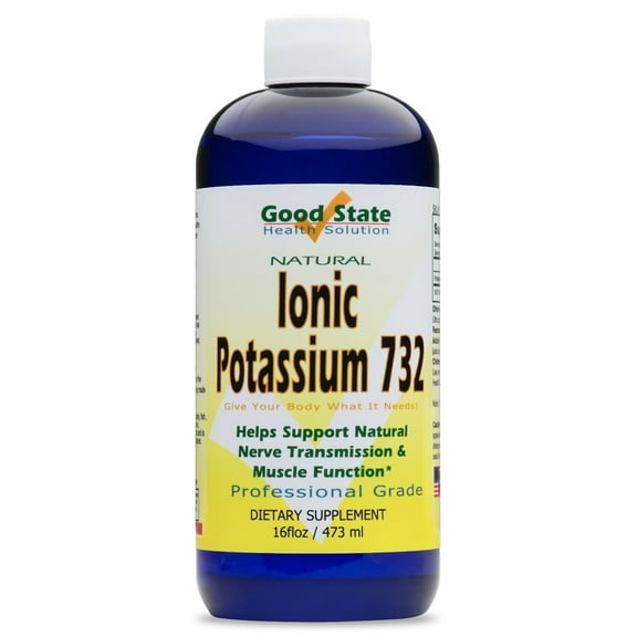 Good State Ionic Potassium Supports Healthy Blood Pressure & Muscle Function, 236 Servings, 16 Fl Oz