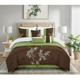 Chezmoi Collection Bengal 7Piece Bamboo Embroidered Comforter Set