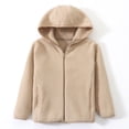 thumbnail image 5 of Ccpelsie Girls Fashion Zip Up Hoodies Kids Cute Sweatshirts Teen Trendy Casual Coat for Fall Winter(Khaki,11-12 Years), 5 of 6