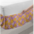 thumbnail image 2 of Aster Bed Skirt, Spring Flower Petals Fragrance Buds Summer Flourishing Meadow Beauty, Elastic Bedskirt Dust Ruffle Wrap Around for Bedding Decor, 4 Sizes, Earth Yellow and Fuchsia, by Ambesonne, 2 of 2
