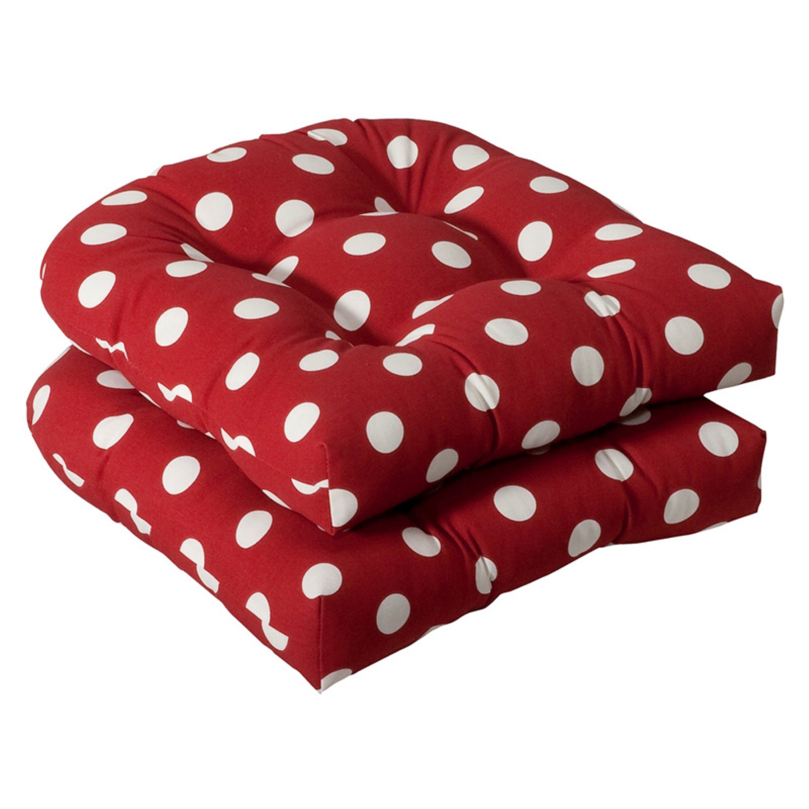 Pillow Perfect Wicker Chair Outdoor Seat Cushions 19L x 19W x 5H in