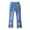 Blue 03, variant on Girls Elastic Waist Fashion Jeans,Toddler Kids Baby Girls Fashion Cute Sweet Boe Flared Pants Trousers Jeans Pants,10-11 Years