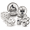 Halloween Gothic, variant on 16-Piece Christmas Tree Holiday Dinnerware Set, Service For 4