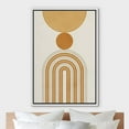 thumbnail image 3 of IDEA4WALL Framed Canvas Print Spiral Golden Circle with Black Illusion Line Art Geometric Shapes Wall Art Abstract Mid-Century Colorful Artwork for Living Room, Bedroom, Office - White 16"x24", 3 of 5