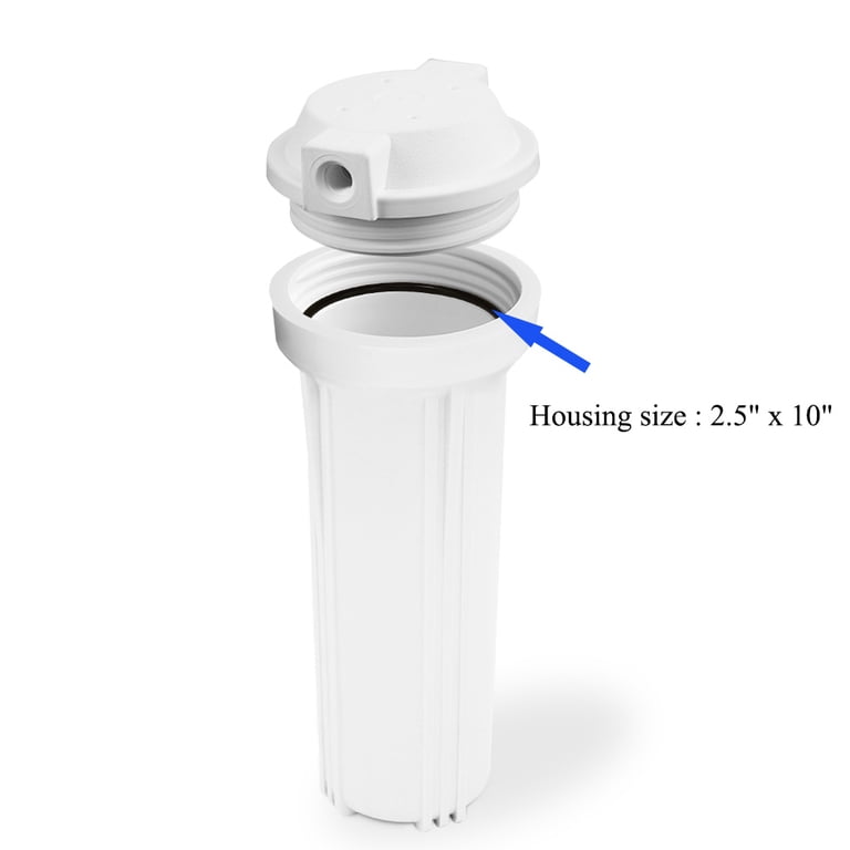 US Water White Residential Filter Housing 2.5" X 10" - 1/4&quot
