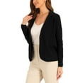 thumbnail image 4 of INSPIRE CHIC Women's Button Front Cropped Cardigan Casual Work Sweater Blazer Jacket, 4 of 5