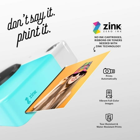 Kodak - Printomatic Instant Print Camera - Instant Digital Camera Prints on Zink 2x3" Photo Paper - Blue