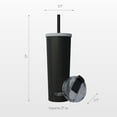 thumbnail image 3 of ASOBU Ocean Double-Walled Vacuum-Insulated 27-Oz. Stainless Steel Travel Tumbler with Flexible Straw and Dual Lids (White), ICT27WT, 3 of 7