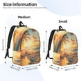 thumbnail image 2 of Yiaed Tropical Sunset Beach Scene Print Laptop Backpack Travel Canvas Backpack Vintage Aesthetic Backpack for School Knapsack Plain Backpack Backpack for School-, 2 of 5