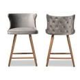 thumbnail image 3 of Baxton Studio Sagira Bar Stool, Grey, Set of 2, 3 of 8