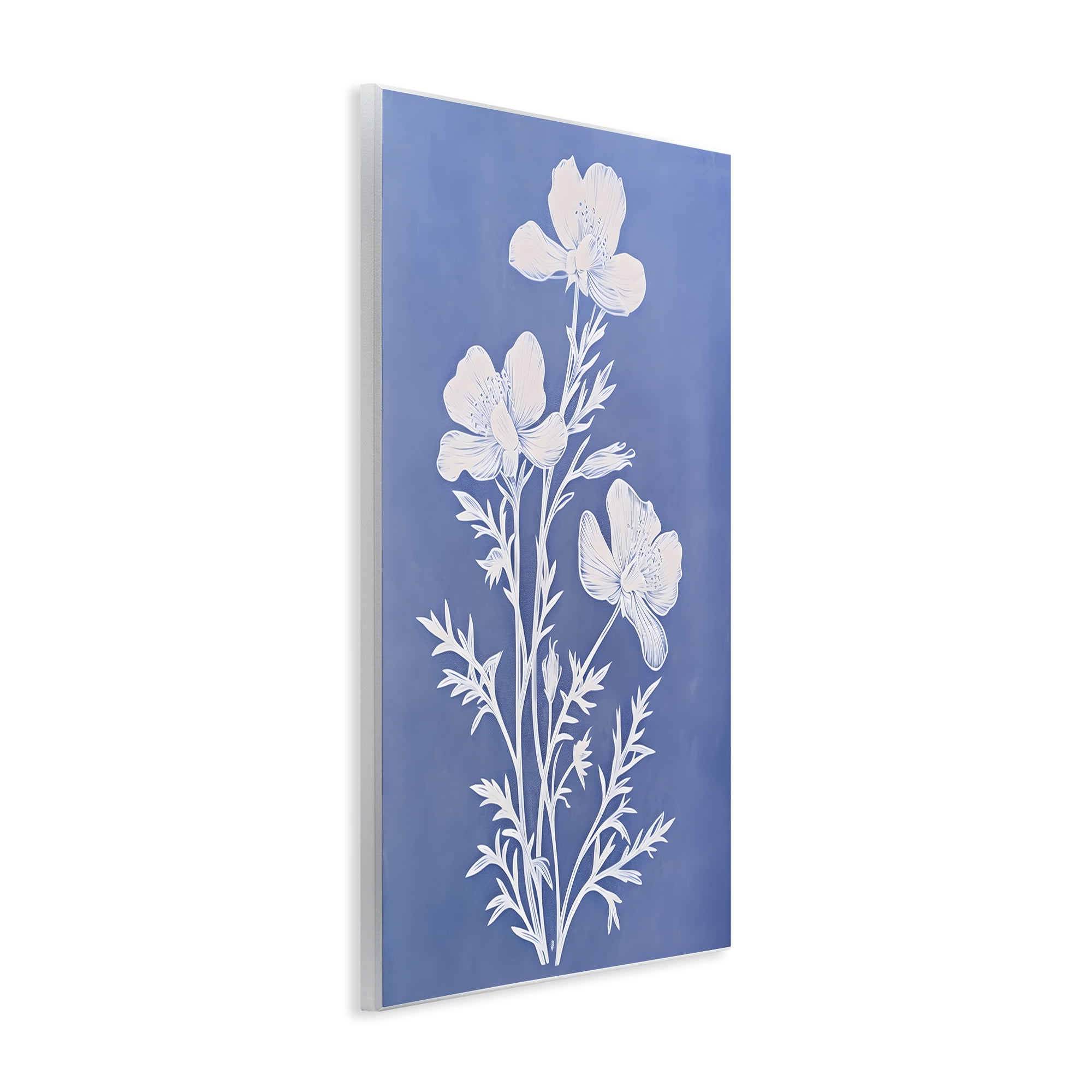 Stupell Industries Cerulean Blue Blooms Botanical & Floral Painting Unframed Art Print Wall Art, 13 x 19