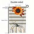 thumbnail image 3 of ONETECH Sunflower Pumpkin Striped Garden Flag 12x18in Halloween Decorations Burlap Yard Flag White, 3 of 6