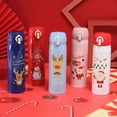 thumbnail image 3 of Christmas Water Bottle, Vacuum Insulated Stainless Steel 16.9oz Cup Thermoses with Locking Cover Leak-Proof Design, Cute Cartoon Christmas Gift for Boys Girls Students, 3 of 8