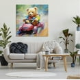 thumbnail image 3 of Stupell Industries Teddy Bear on Go Kart Animals & Insects Painting Gallery Wrapped Canvas Art Print Wall Art, 36 x 36, 3 of 8