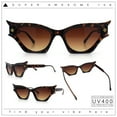thumbnail image 2 of Vintage Golden Era Narrow Cat Eye Luxury Chic Plastic Sunglasses Tortoise - Brown, 2 of 8