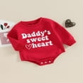 thumbnail image 3 of Adorable Heart Letter Pattern Long Sleeve Bodysuit for Baby Girls, 3 of 7