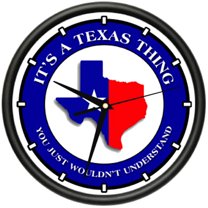 TEXAS THING Wall Clock south you wouldn't understand star state gag gift