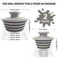 thumbnail image 2 of Silicone Drain Plug, Universal Shower Stopper Easy Install Bathroom Sink Bathtub Seal Accessory for Kitchen and Bathroom Gray, 2 of 5