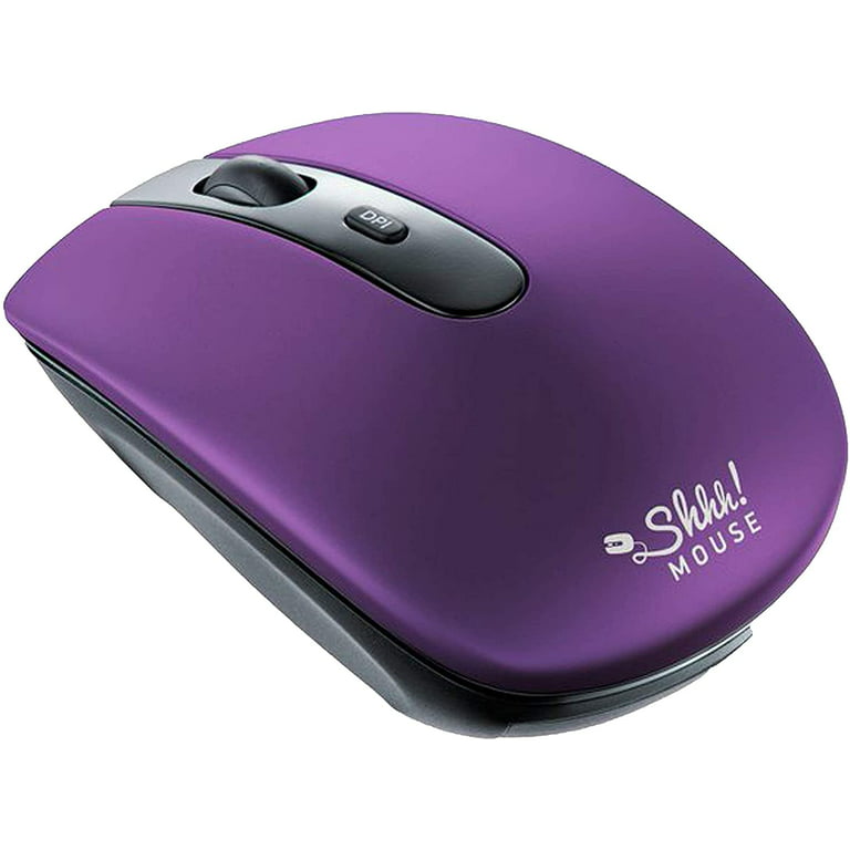 Shhhmouse Wireless for Laptop, USB Computer Mouse Bluetooth, Purple -