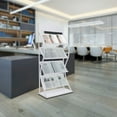thumbnail image 5 of 4-layer Iron Floor-Standing Magazine Rack Newspaper Display Rack Book Storage Rack (White), 5 of 9