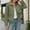 C-Green854, variant on Womens Outerwear Jacket Urban Style Solid Color Long Sleeve Classic Fit Zipper Bomber For Fashionable Wear