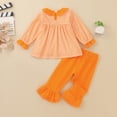 thumbnail image 6 of mgoYE Toddler Baby Girl Outfit Shirts Tunic Top and Ruffle Pants Set for Fall Winter Spring for Gift, Pototshoot and Daily, 6 of 9