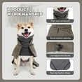 thumbnail image 2 of Dog Tuxedo Shirt, Stylish Cold Weather Coat, Dog Wedding Shirt Formal Tuxedo Costume, Dog Detective Prince Wedding Suit for Small Medium Large Dogs L, 2 of 7