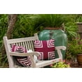 thumbnail image 3 of 18" x 18" Simply Daisy Corner Stripes Indoor/Outdoor Pillow, Maroon Red Qty 1, 3 of 6