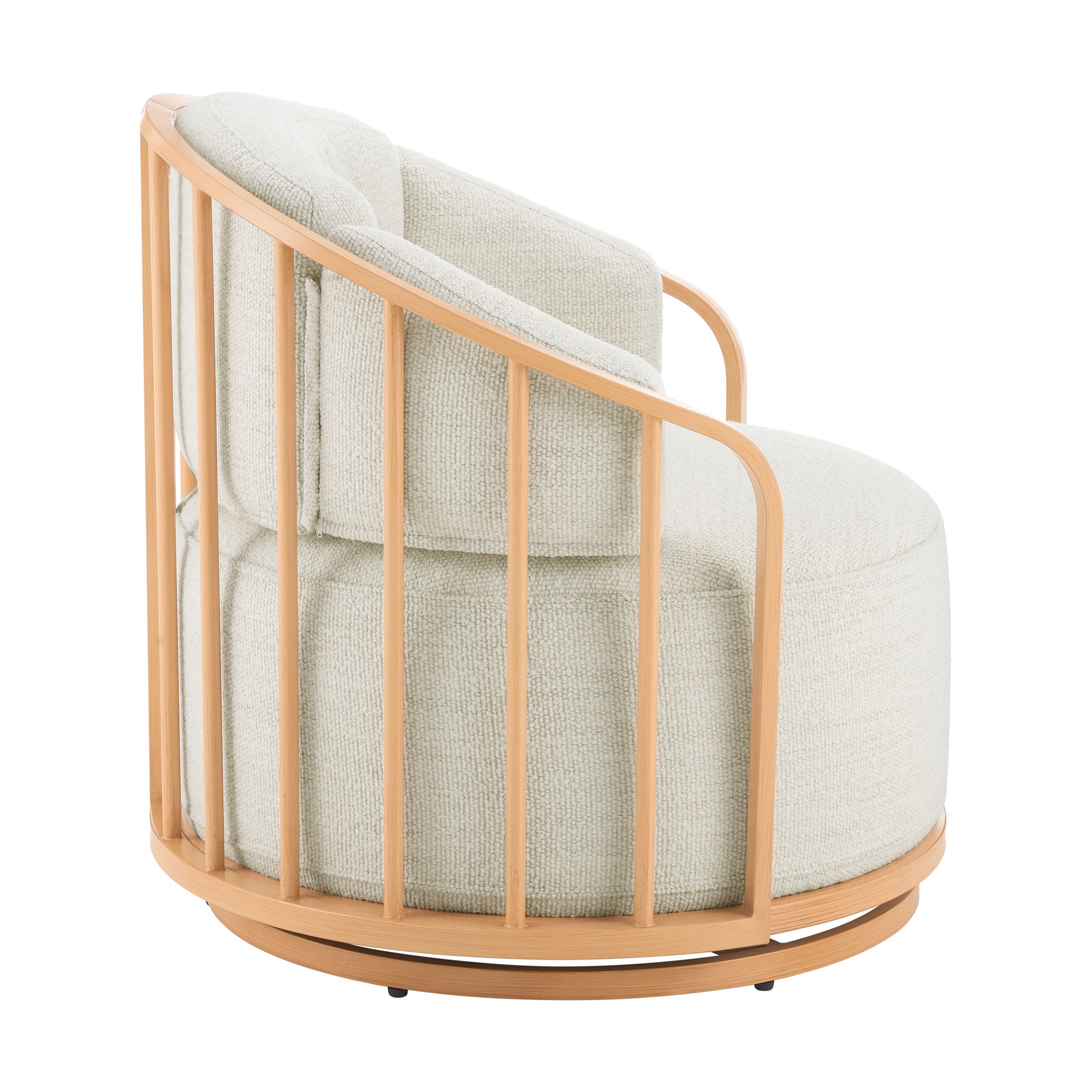 Better Homes & Gardens Lillian Swivel Birdcage Accent Chair, Cream Boucle