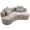 Camel, variant on Arouseden 79" Camel Curved Sofa,Boneless Couch 3 Seater with Large Backrest and 2 Throw Pillows,Minimalist Couch,Modern Couches for Living Room