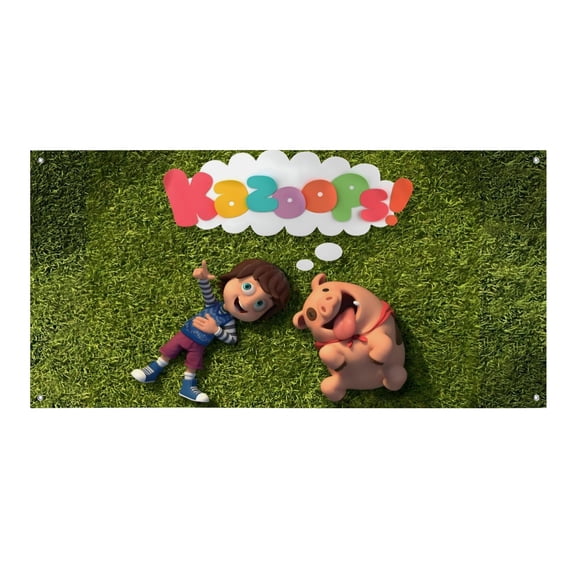 Kazoops-Theme Backdrops Banner Birthday Party Decor Supplies Personalized Party Backdrop Decoration,5x3ft（150x90cm）