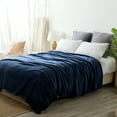 thumbnail image 3 of Reafort Ultra Soft Flannel Fleece All Season 350GSM Lightweight Living Room/Bedroom Warm Blanket(Blue, Throw 50"X60"), 3 of 4