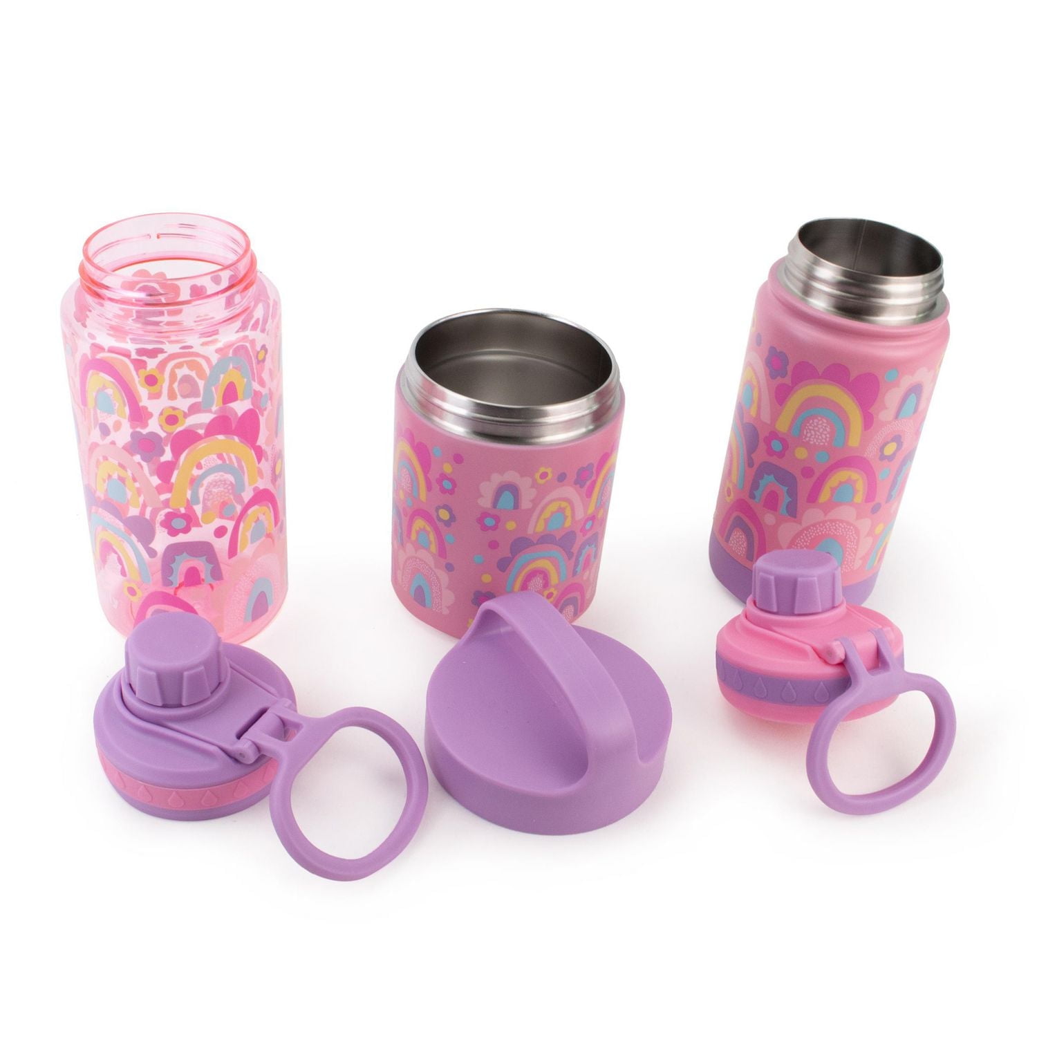 3Pk Pyrenee Bottle Set-Rainbow Pink