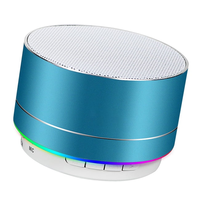 Haut-parleur Bluetooth Sans Fil - Mini LED, Meilleur Haut-Parleur Bluetooth Stéréo Portable Multifonction Intérieur Extérieur, Basses, Surround HD, Microphone Intégré, Radio FM, Appel Mains Libres, Entrée aux
