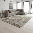 thumbnail image 2 of HomeRoots 676108 8 x 10 ft. Beige Taupe & Brown Abstract Washable Machine Made Rectangle Area Rug with UV Protection, 2 of 7