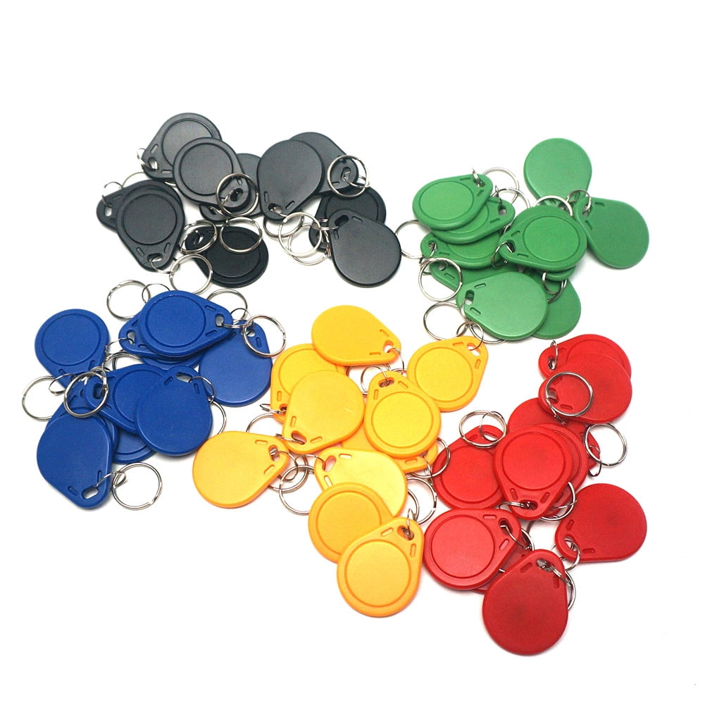 50Pcs RFID 125KHz Writable Rewrite T5577 Keyfobs Proximity Access Tags