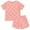 Pink, variant on Disney Minnie Mouse French Terry Drop Shoulder T-Shirt and Dolphin Shorts Outfit Set Infant to Little Kid