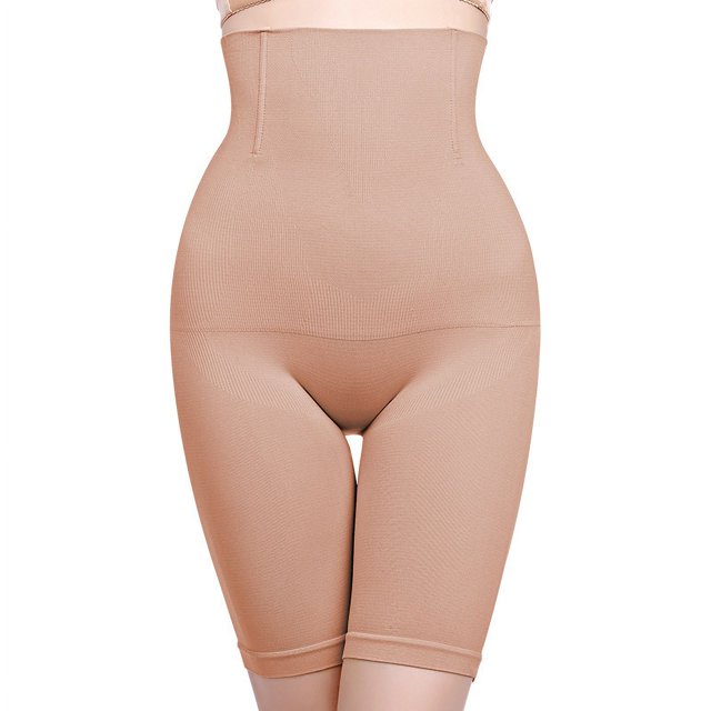 Pantalones abdominales sin costuras para mujer, pantalones moldeadores de cintura alta, reductores y ajustados para después del parto, con esquinas planas