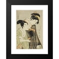 thumbnail image 2 of Ichirakutei Eisui 17x24 Black Modern Framed Museum Art Print Titled - Osome and Hisamatsu, from the Series 'Beauties in Jori Roles (Bijin Awase Jori Kagami)' (C. 1795), 2 of 5