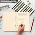 thumbnail image 4 of FORMRS 1-Subject Spiral Notebook 8" x 5" College Ruled 60 Refillable Sheet A5 Hard Cover, 2 Pack, Black Stripes, 4 of 7