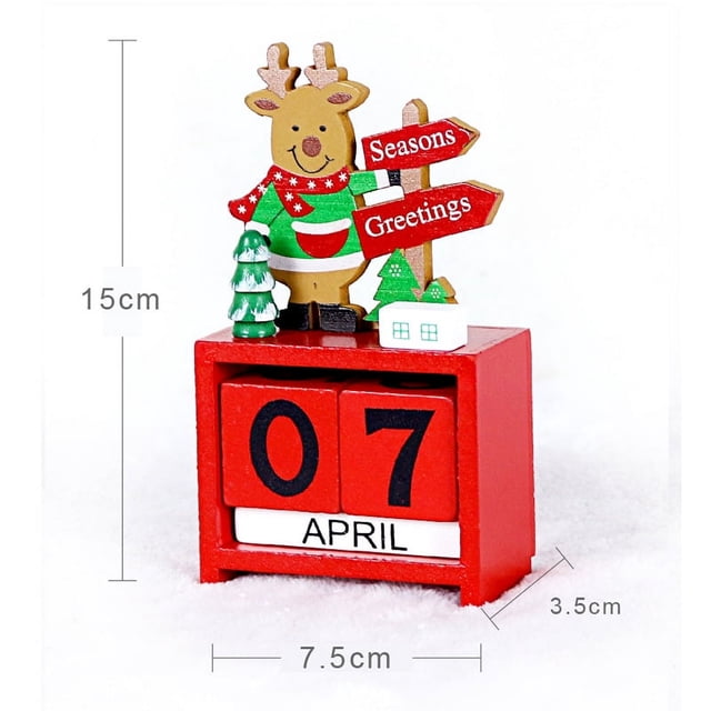 Decoración navideña calendario de madera ZHAOCHENG mesa de árbol de Navidad C