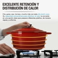 thumbnail image 4 of Olla de Hierro Fundido Esmaltado Roja Dutch Oven con Tapa 3.9 Litros CASA LITUS 3.9 Litros tipo Dutch Oven Mod. Róterdam, 4 of 10