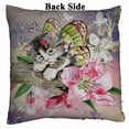 thumbnail image 2 of PKQWTM Butterfly Kitten Reversible Mermaid Cushion Cover Home Decor Sequin Pillow Case Size 20x20 inches, 2 of 2